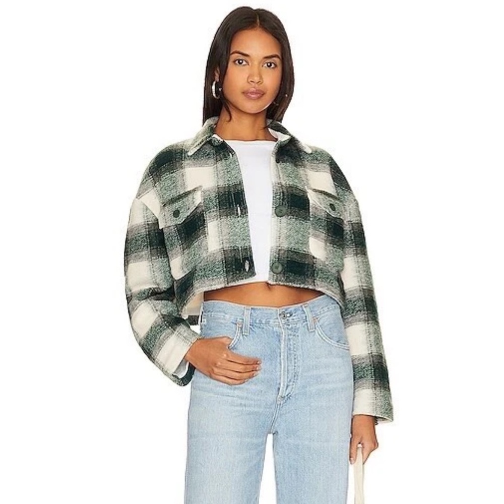 Lovers + Friends Plaid Cropped Jacket